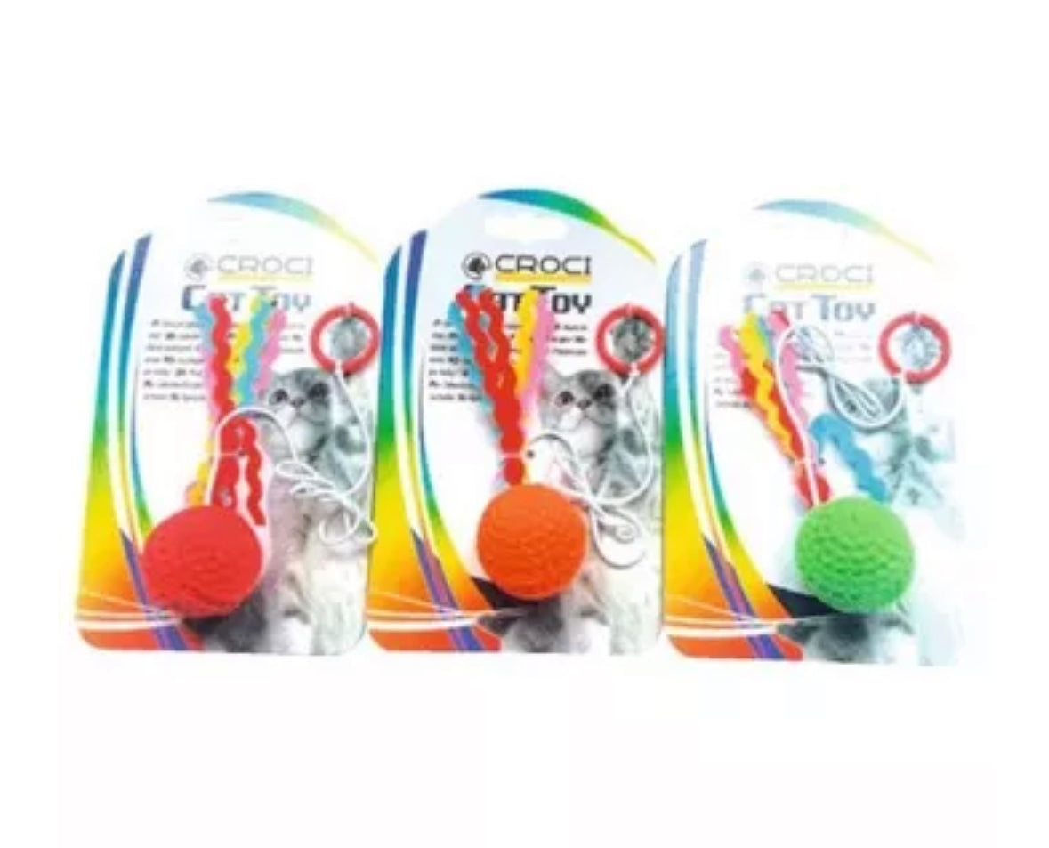 🧶 Balle volante colorée – Jouet pour chat Croci