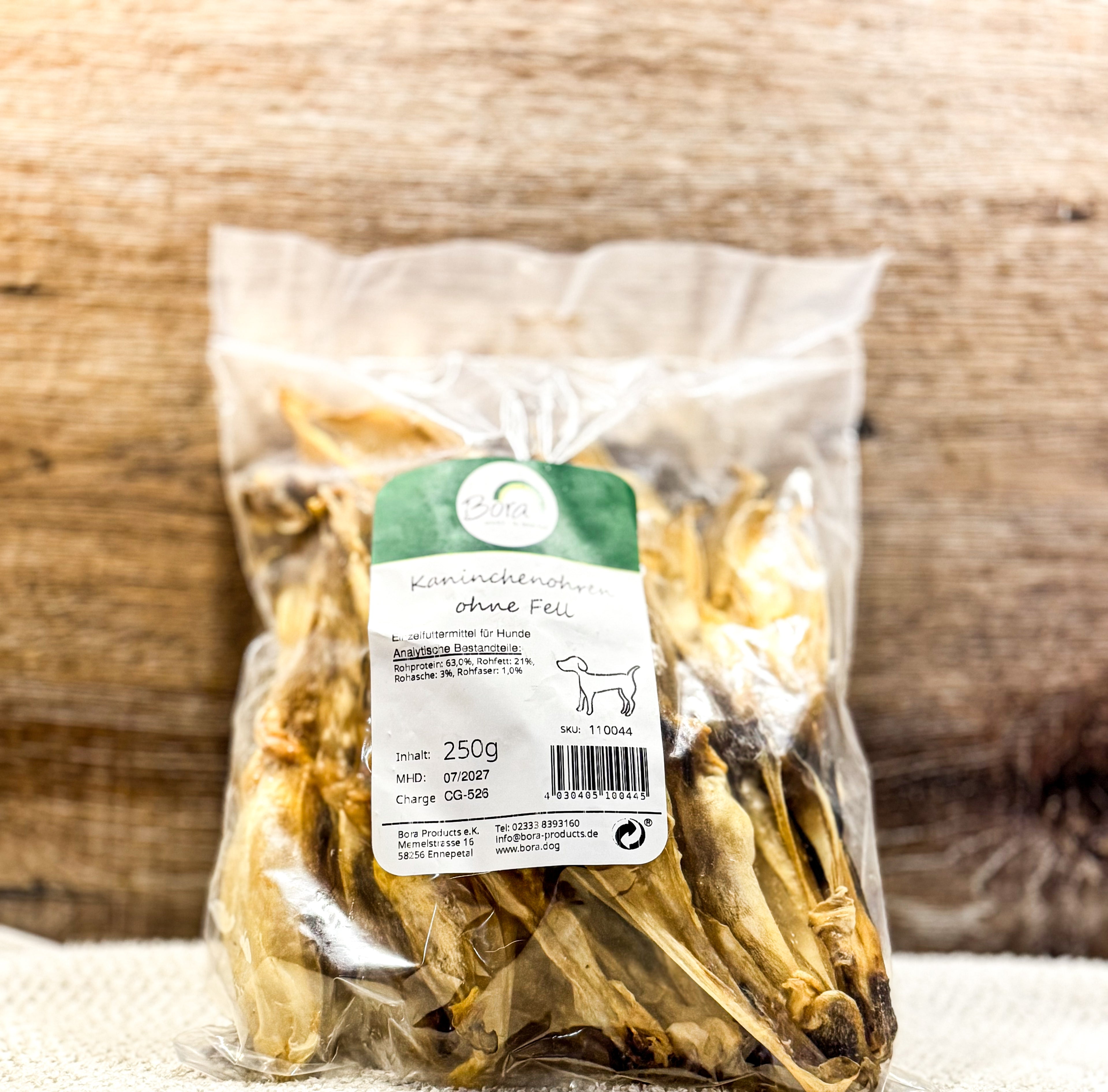 Oreilles de lapin 250G 🐰 - Friandise naturelle et croustillante pour chiens