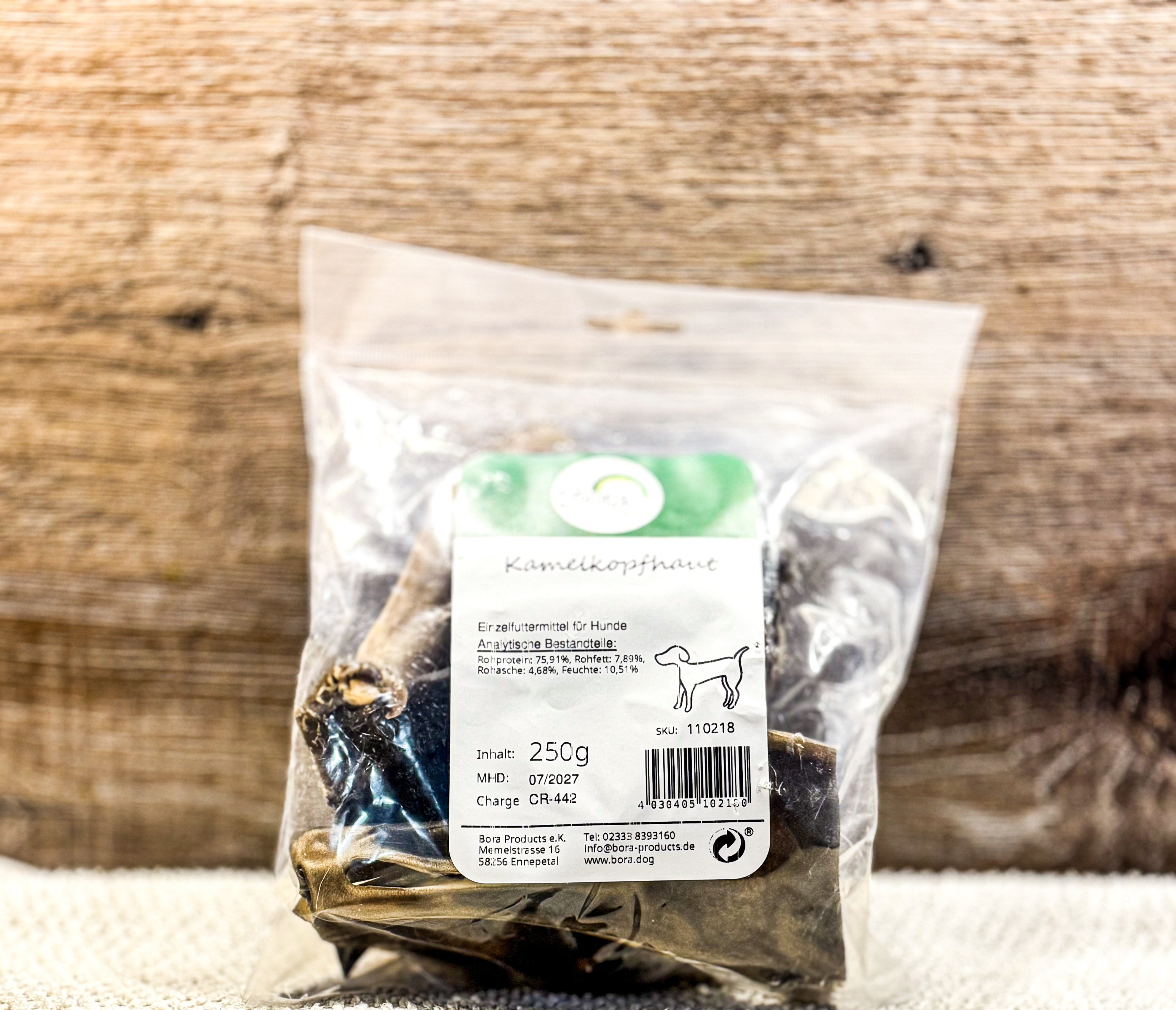 Cuir de chameau séché  250G - La mastication pour chiens costauds !