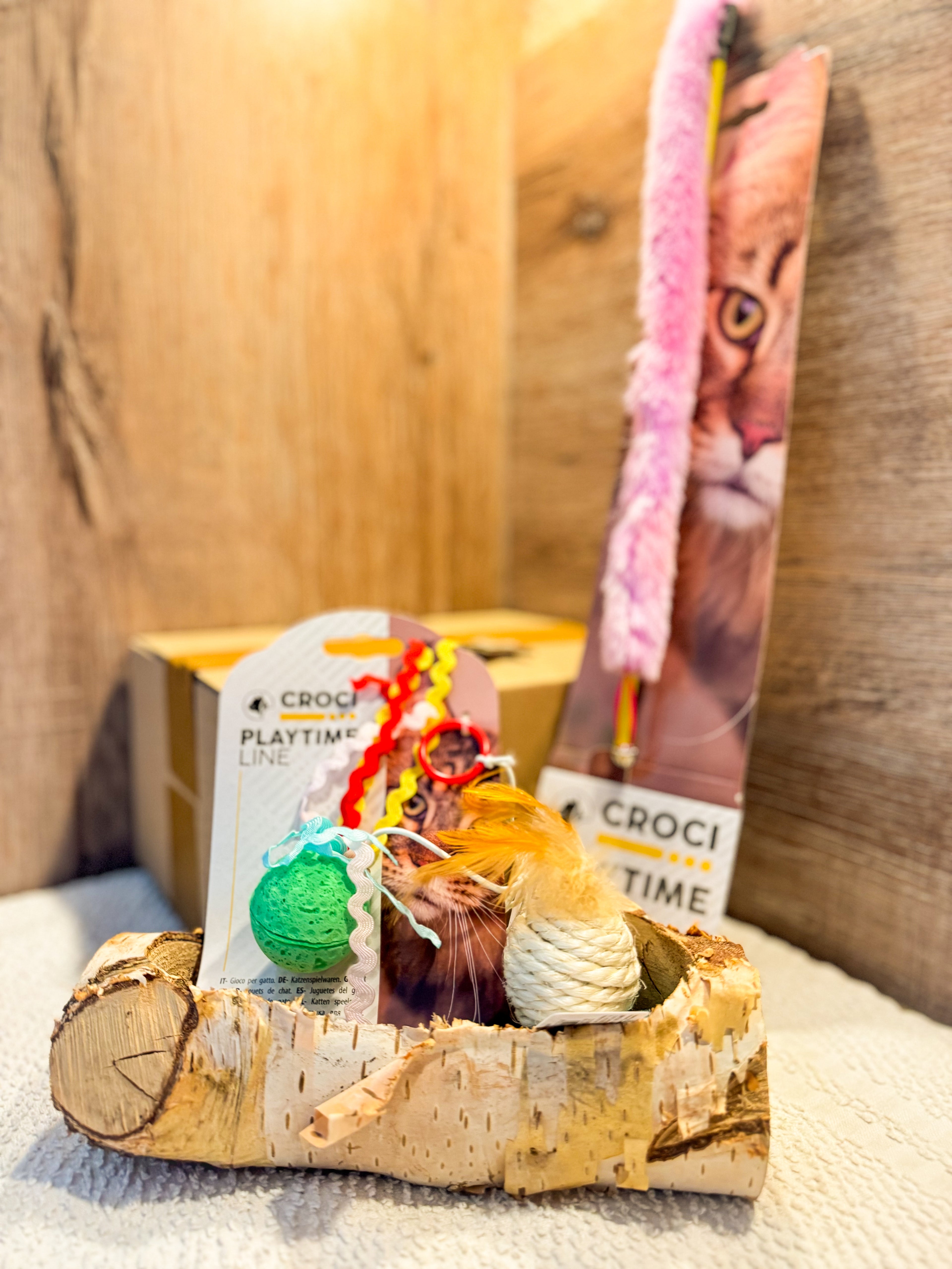 Box Chat Joueur – 3 jouets pour félins actifs