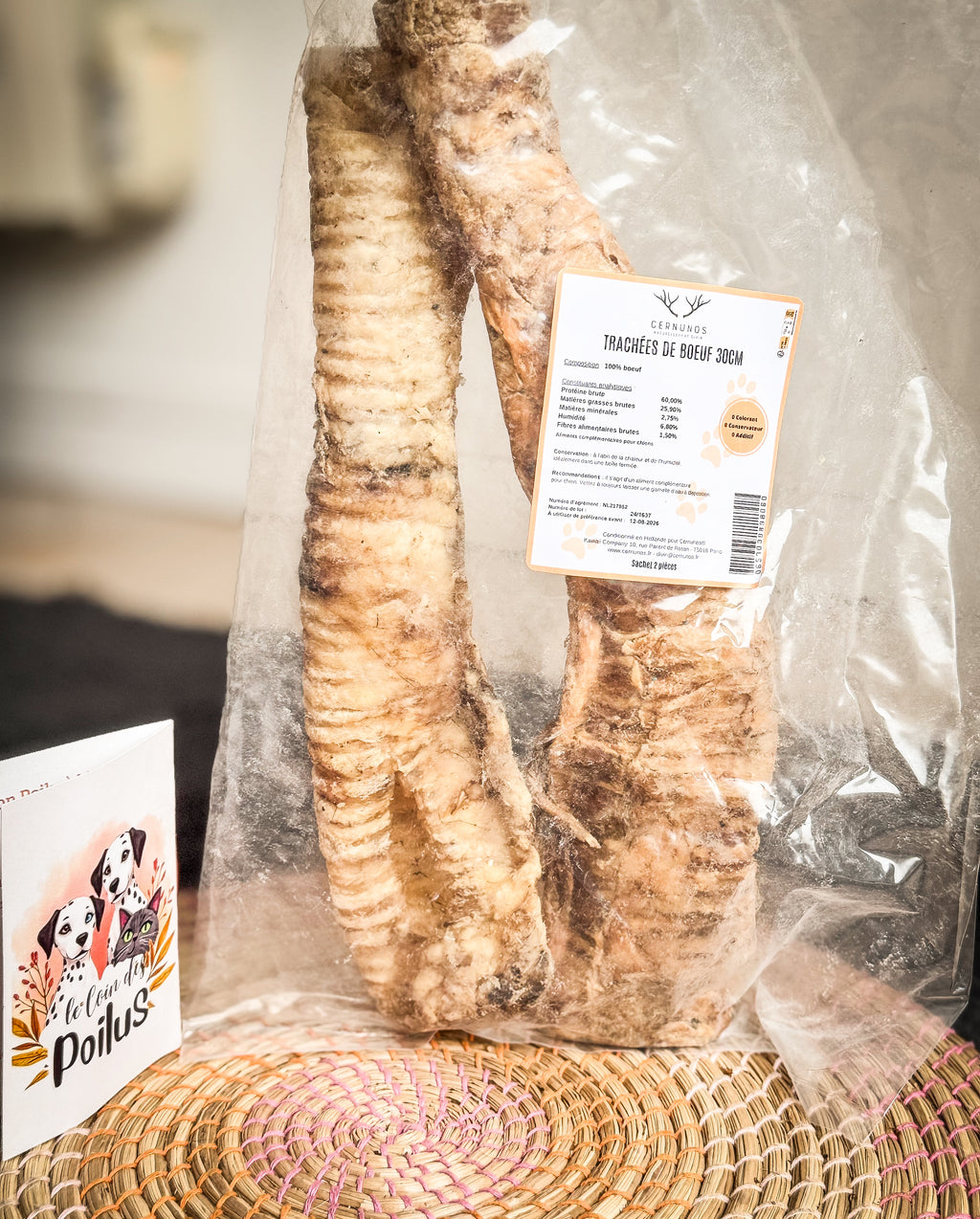 Trachées de boeuf Grande 30cm ou 15cm (x2) - Mastication naturelle