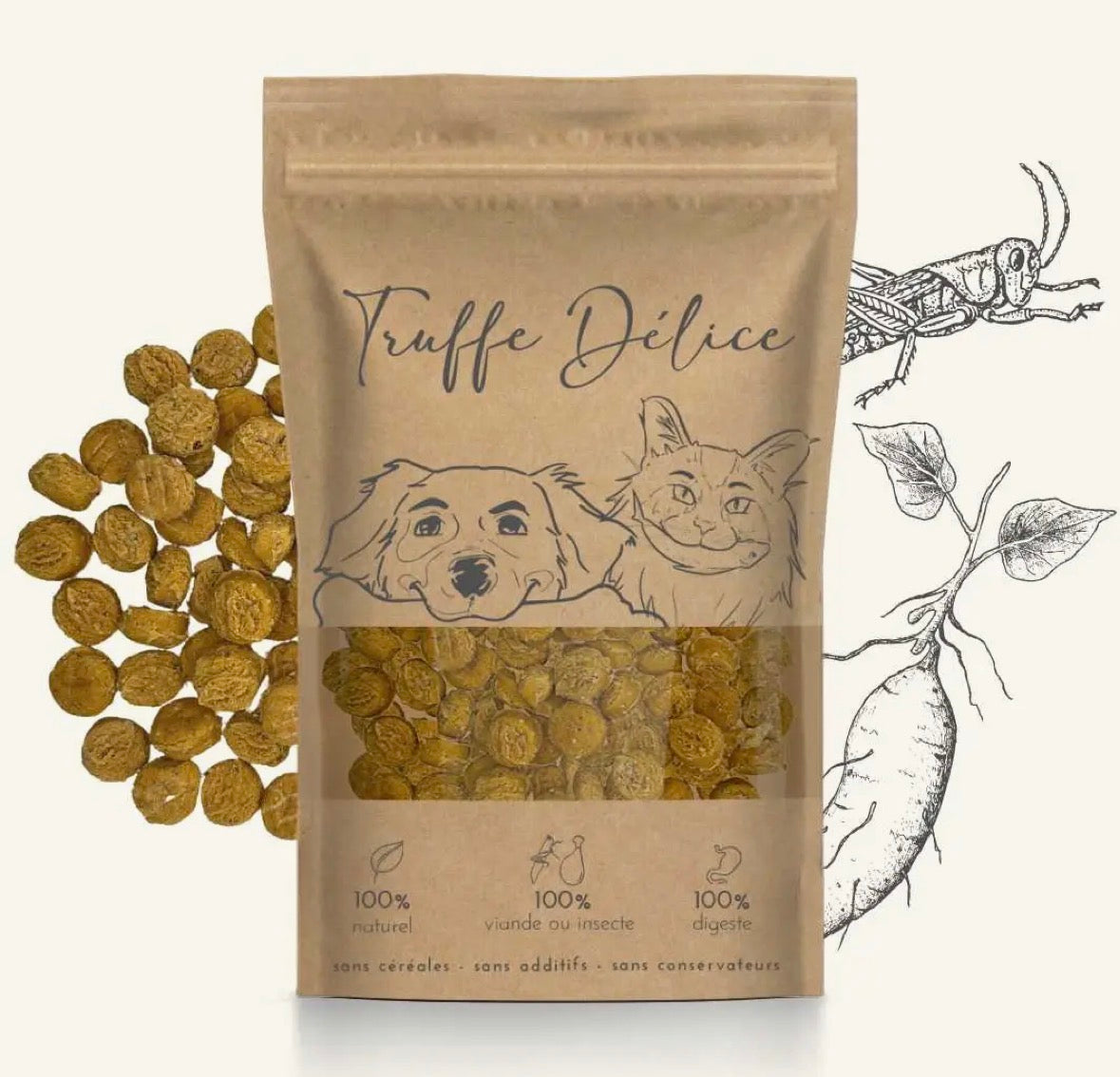 Friandises Criquet & Patate douce  100g - Truffe délice