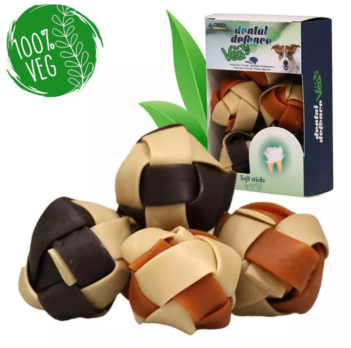 Balle végétale à mâcher – Soins dentaires 100 % naturels pour chiens