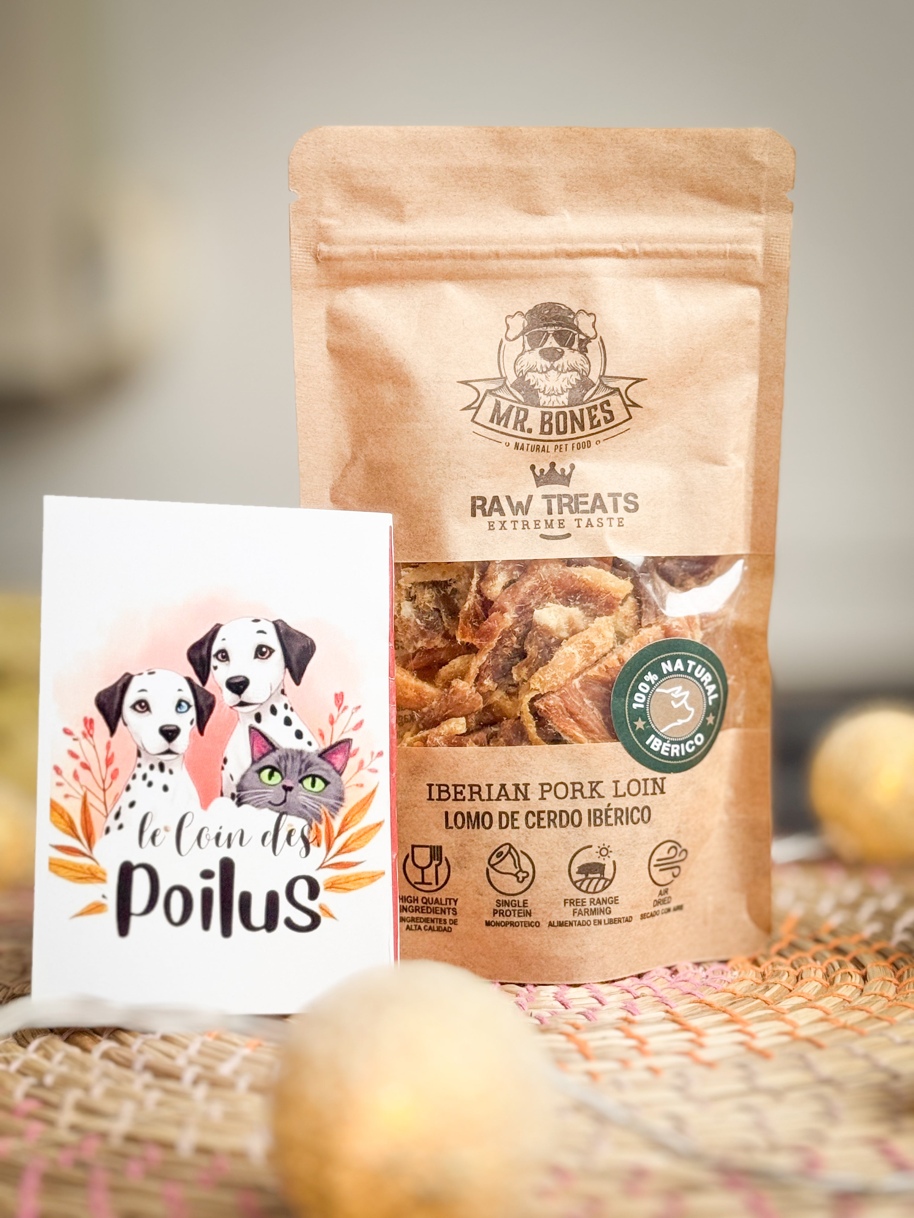 Longe de porc Ibérique - Friandises naturelles chien & chat 45g