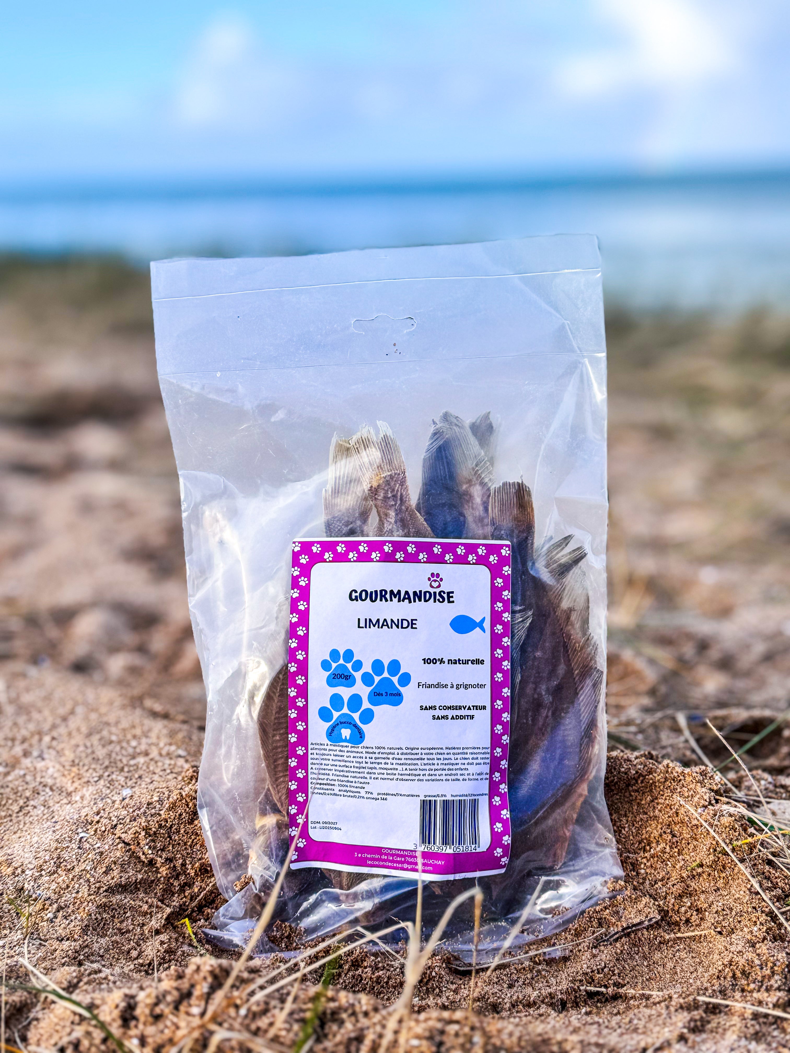 Limande séchée 200g - Friandise naturelle au poisson