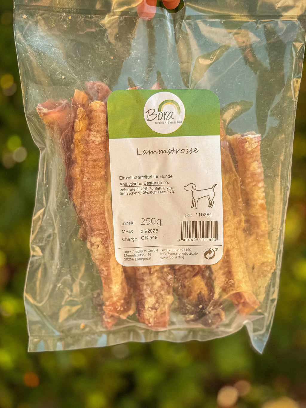 Trachée d'agneau séchée 250G - Mastication courte durée